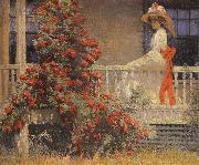 Philip Leslie Hale THe Crimson Rambler France oil painting artist